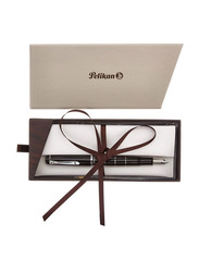 Pelikan 215 Ring Design Fountain Pen, Black/Steel