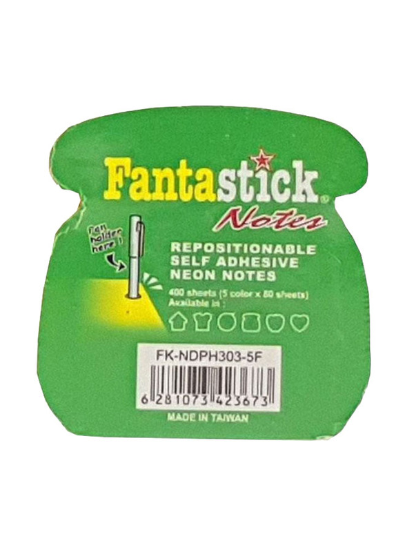 Fantastick Telephone Shaped Self Sticky Notes, 400 Sheets, Multicolour