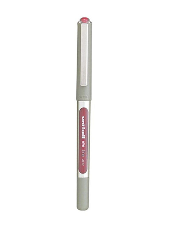 Uniball Eye Fine Rollerball Pen, Wine Red/Grey