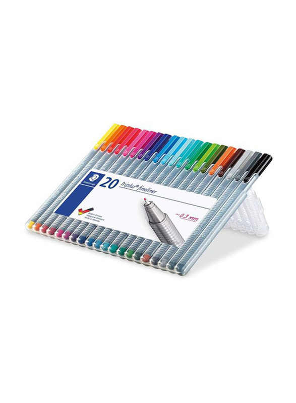 Staedtler 20-Piece Triplus Fineliner Pen Set, Multicolour