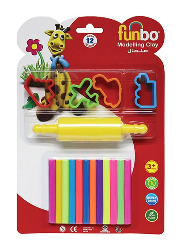 Funbo Modelling Clay Set, FO-C16, Multicolour
