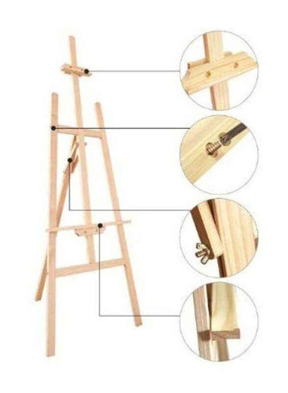 Wooden Sketch Drawing Stand, Beige