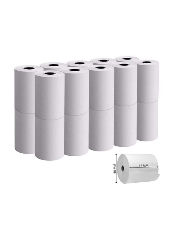 Ticket Printing for POS/Cash Register Receipt Credit Card Machine Thermal Paper Receipt Rolls, 57 x 40mm