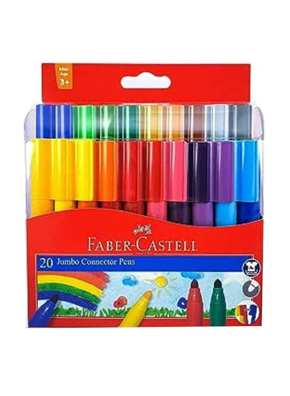 

Faber-Castell Jumbo Connector Pens Set, 20 Pieces, Multicolour