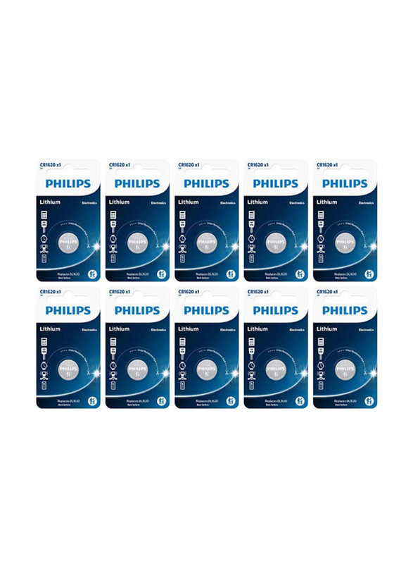 Philips Minicells Lithium Battery, CR1620, Multicolour
