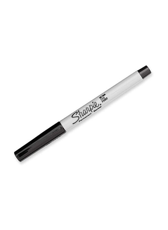 Sharpie 12-Piece Ultra Fine Permanent Marker, White/Black