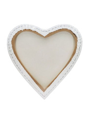 Mont Marte 380 Premium Cotton Duck Heart Canvas Board, 30 x 30cm, White