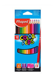 Maped Helix USA Color'Peps Pencils Set, 12 Pieces, Multicolour