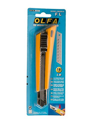 Olfa Knife with Blade, Yellow/Black/Silver