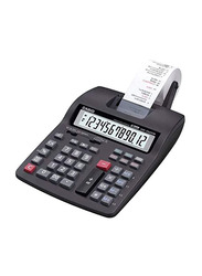 Casio 12-Digit Printing Calculator, Black/Grey