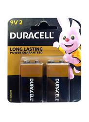 Duracell 9V Long Lasting Battery Set, 2 Pieces, Multicolour