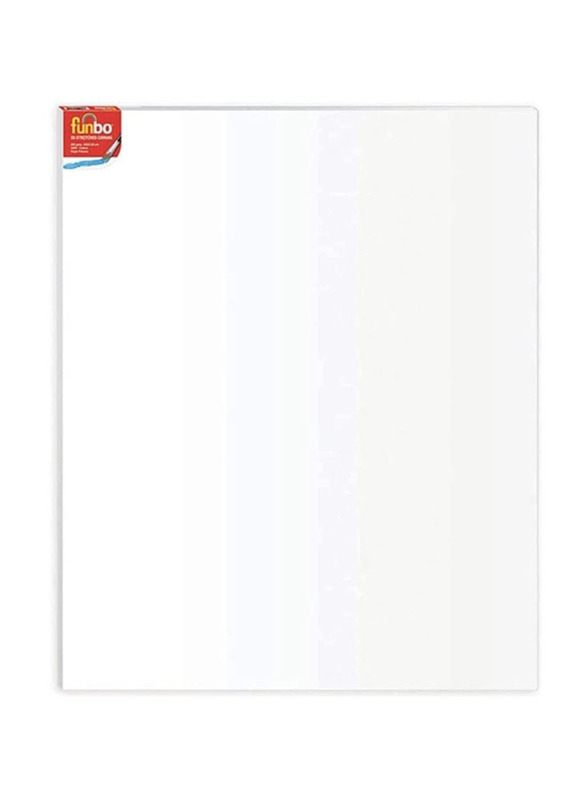 Funbo Size Stretched 3D Canvas, 90 x 120cm, 380GSM, White