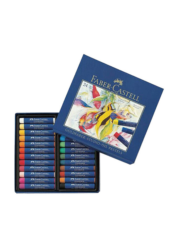 Faber-Castell Oil Pastels Cardboard Wallet Set, 24 Pieces, Multicolour