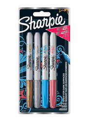 Sharpie 4-Piece Metallic Permanent Markers Set, Multicolour