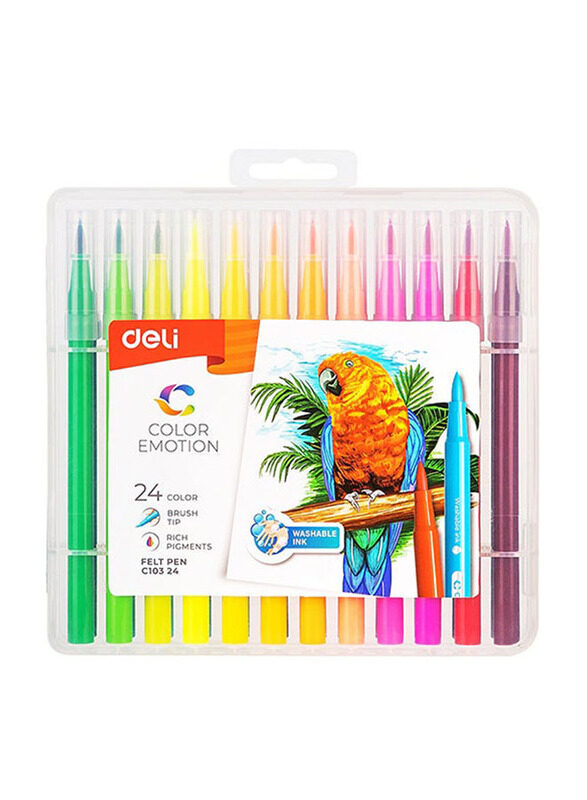 

Deli Water Color Felt Pen Set, 24 Pieces, Multicolour
