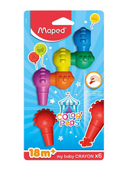 Maped Colour Peps My Baby Easy Grip Crayon Set, 6 Pieces, Multicolour