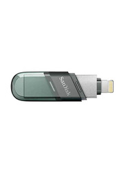 SanDisk 32GB iXpand Flash Drive with Flip Type A + Lightning, SDIX90N-032G-GN6NN, Grey
