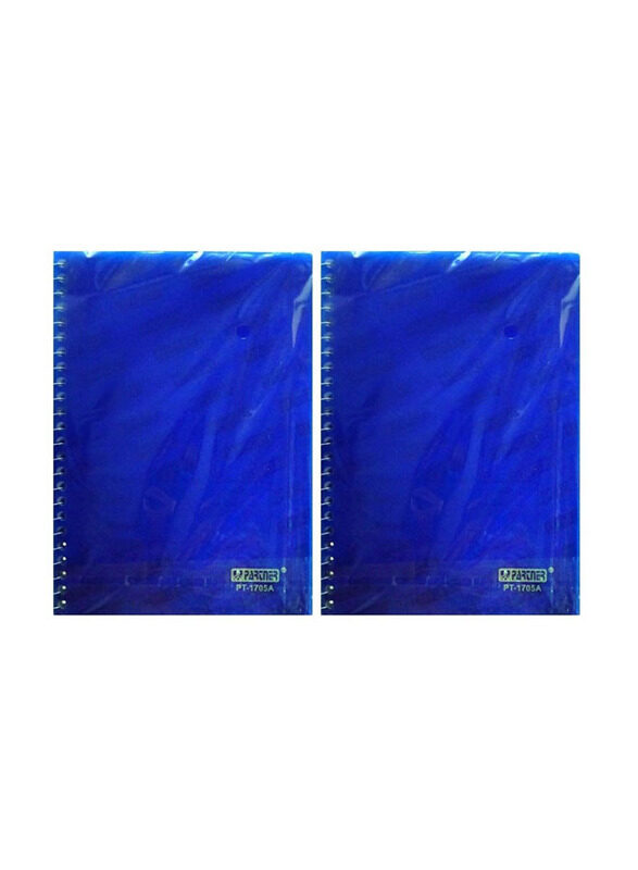 

Partner Single Line Strong PP Cover Spiral Notebook, 2 Pieces, A5 Size, Blue