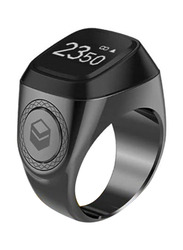 iQibla Tasbih Zikr Metal Smart Ring, 18mm, Graphite