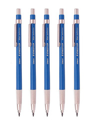 Staedtler 5-Piece Mechanical Lead Pencil with Sketching Sharpener, Blue/Gold