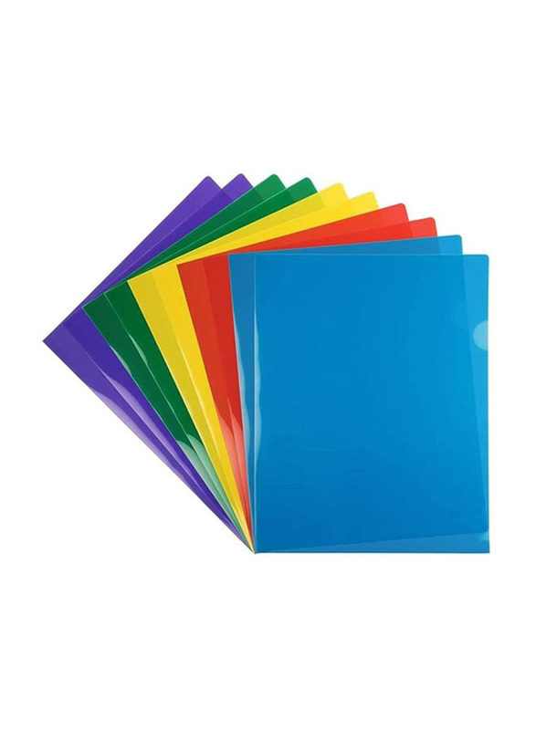 Terabyte A4 Size Document Folders, 10 Pieces, Assorted