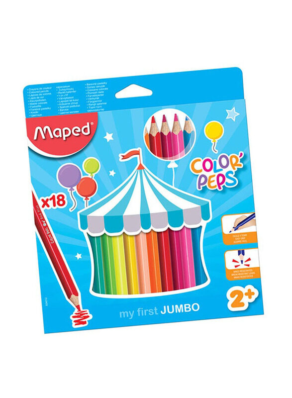 

Maped Color'Peps Jumbo Color Pencils Set, 18 Pieces, Multicolour