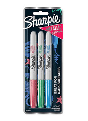 Sharpie 3-Piece Metallic Permanent Marker Set, Multicolour