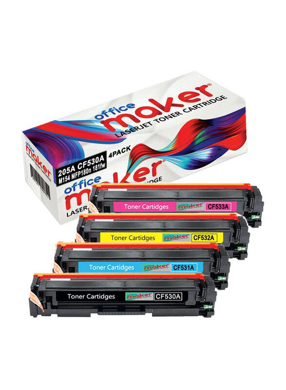 

HP Office Maker 205A CF530A Multicolour Laserjet Toner Cartridge, 4 Pieces