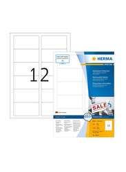 Herma Self Adhesive Removable Multi-Purpose Labels 12 Labels Per A4 Sheet, 100 Sheets, White