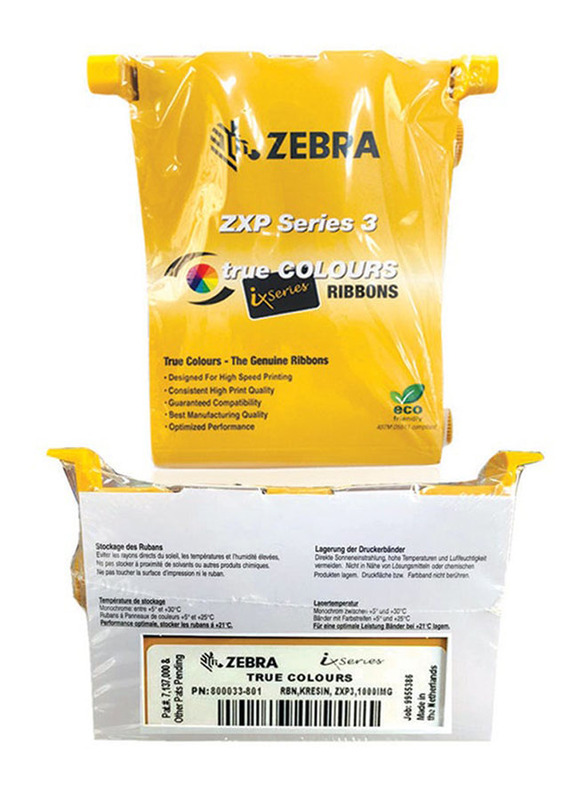 Zebra Images Zxp Series 3 Printer Ribbon, Black
