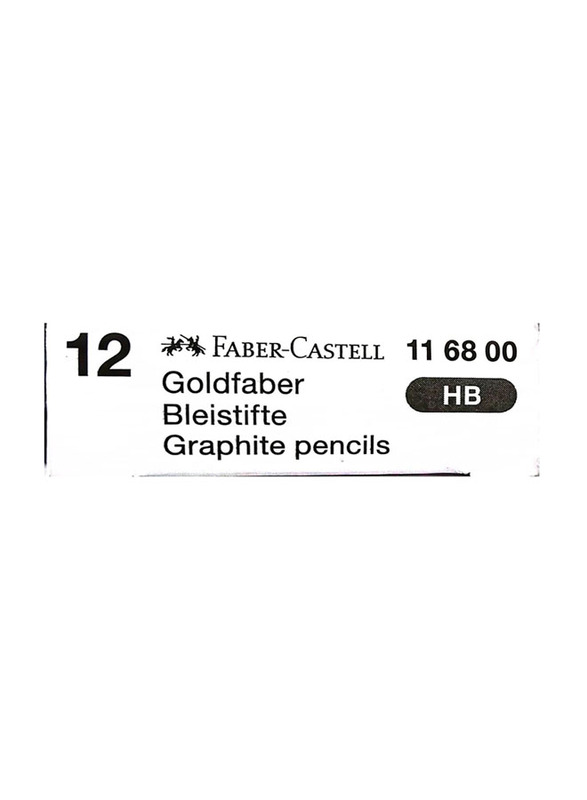 Faber-Castell 12-Piece Goldfaber Graphite Pencil, Black