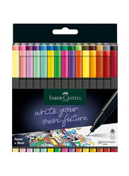 Faber-Castell 30-Piece 0.4mm Tip Fineliner Pens, Multicolour