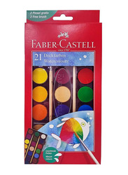 Faber-Castell Deck Farben Watercolours, 30mm, 21 Pieces, Multicolour