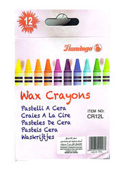 Flamingo Super Jumbo Crayons, 12 Pieces, Multicolour