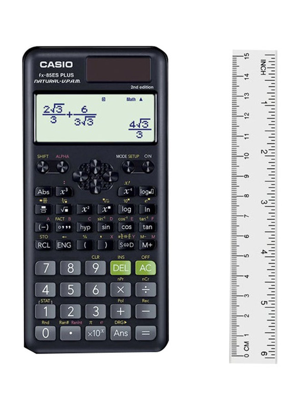 Casio 2nd Edition Function Scientific Calculator, Fx-82ES PLUS-2WDTV, Black