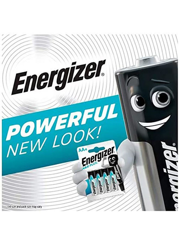 Energizer C Square Max Plus Alkaline Batteries, 2 Pieces, Silver/Blue