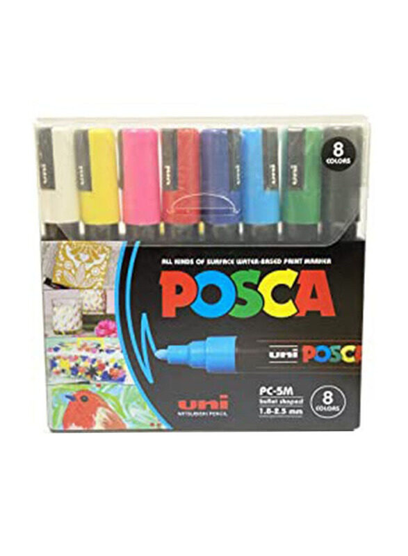 Posca 16-Piece 0.9-1.3 mm Bullet Shaped Paint Marker Set, Multicolour