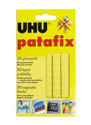 UHU Patafix Glue Pads, 80 Pieces, Yellow