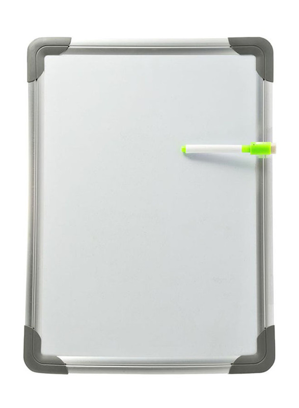 Partner Mini Dry Erase Board, White/Grey/Green
