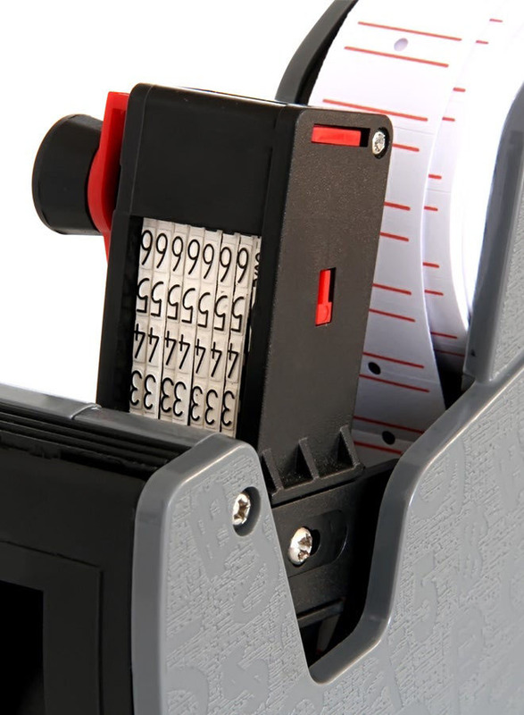 Deli Handheld Plastic Price Tag Gun Labeller Maker, White/Black
