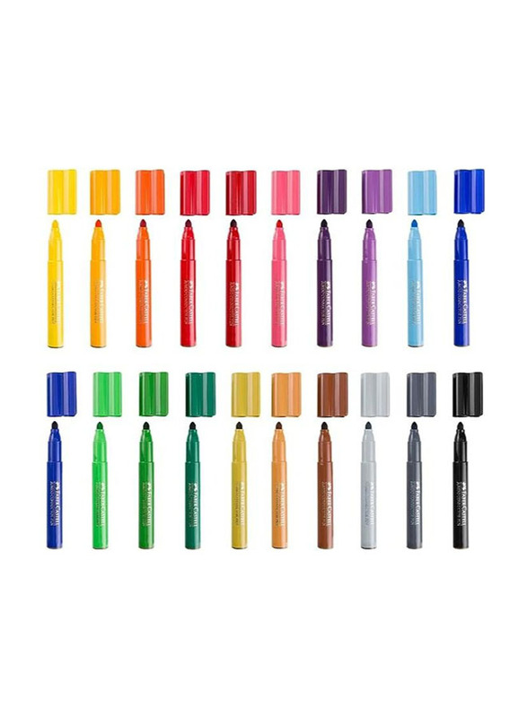 Faber-Castell Jumbo Connector Pens Set, 20 Pieces, Multicolour