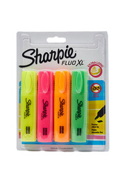Sharpie 4-Piece Fluo Xl Highlighter Set, Multicolour