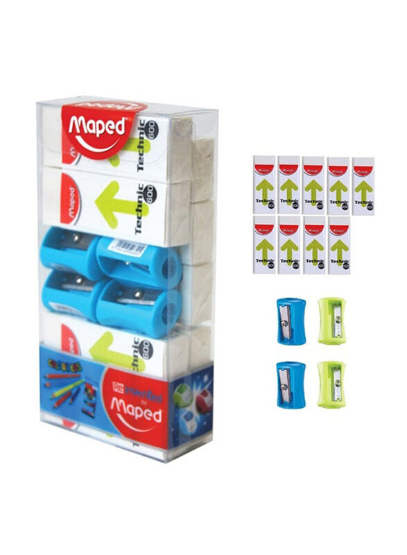 

Maped 13-Piece School Stationery Set, Blue/Green/White