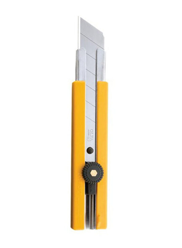 

Olfa Utility Cutter Knife with Ratchet Lock, OL-H1, Yellow