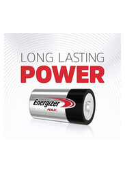 Energizer E92Bp4 AAA Max 1.5V Alkaline Battery Set, 4 Pieces, Silver/Black/Red