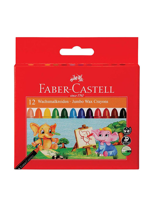 Faber-Castell Jumbo Wax Crayon Set, 1 Piece, Multicolour