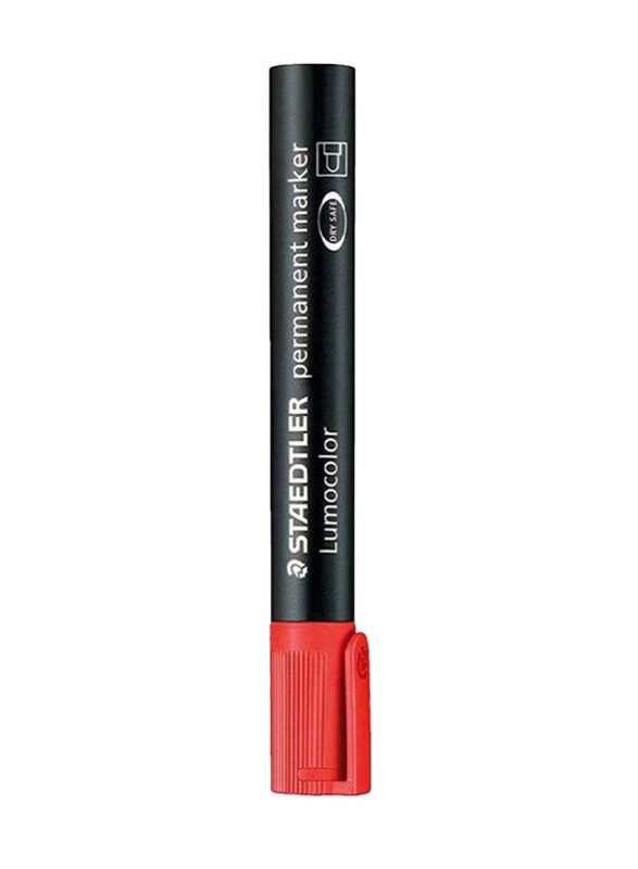 Staedtler 10-Piece Lumocolor Permanent Marker Set, Red/Black