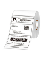 Thermal Label Paper Rolls, 500 Pieces, White