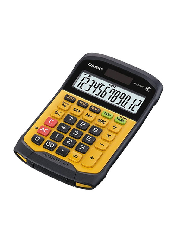 Casio Waterproof & Dustproof Basic Calculator, Multicolour