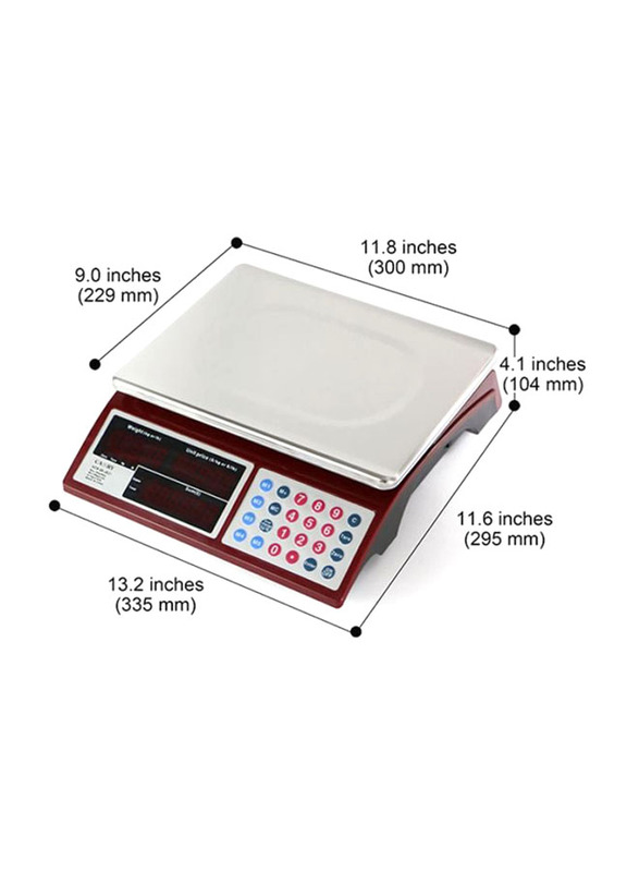 Camry Commercial Grocery Scale, Red